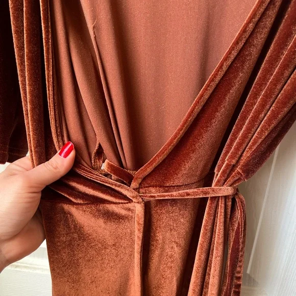 Baltic Born Elegant Velvet Wrap Dress - Picture 7 of 16